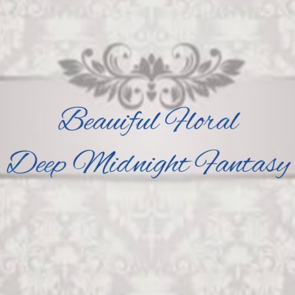 Deep Midnight Fantasy Silk Flower Bushes Set of 5 - Picture 9 of 9